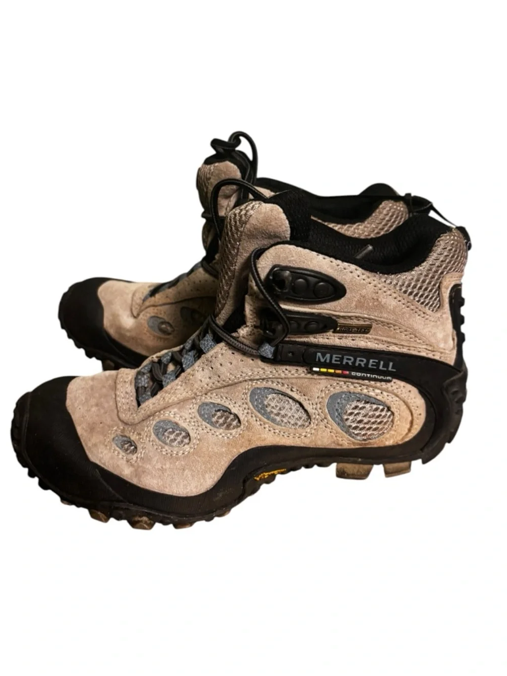 Merrell Women's CHAMELEON II Wrap Gore Tex 8 TAUPE/SKY BLUE Size 7.5 - Picture 2 of 6